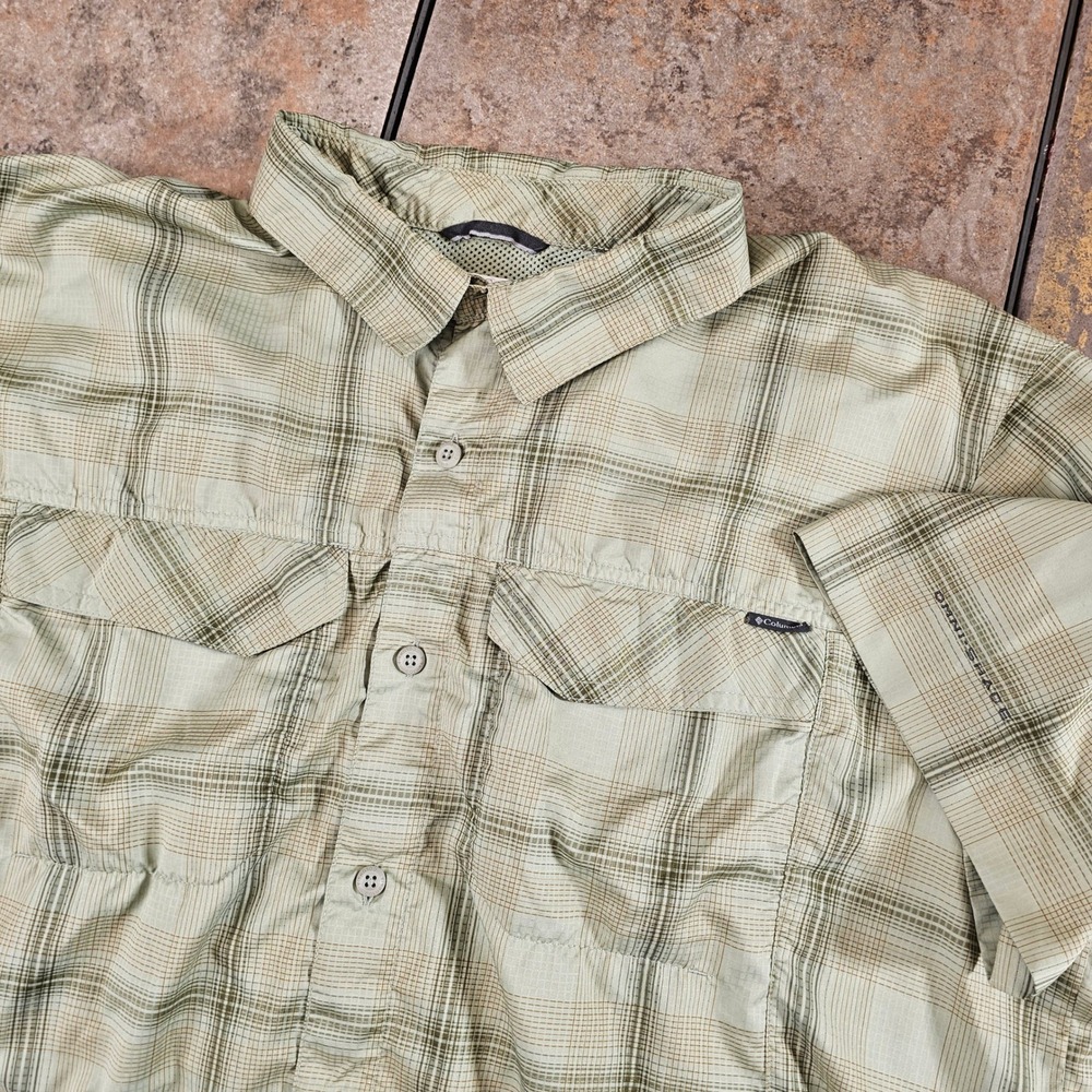 Columbia Men's Plaid Short Sleeve Shirt Omni Shade Quick Dry UPF 30 XL Fisherman